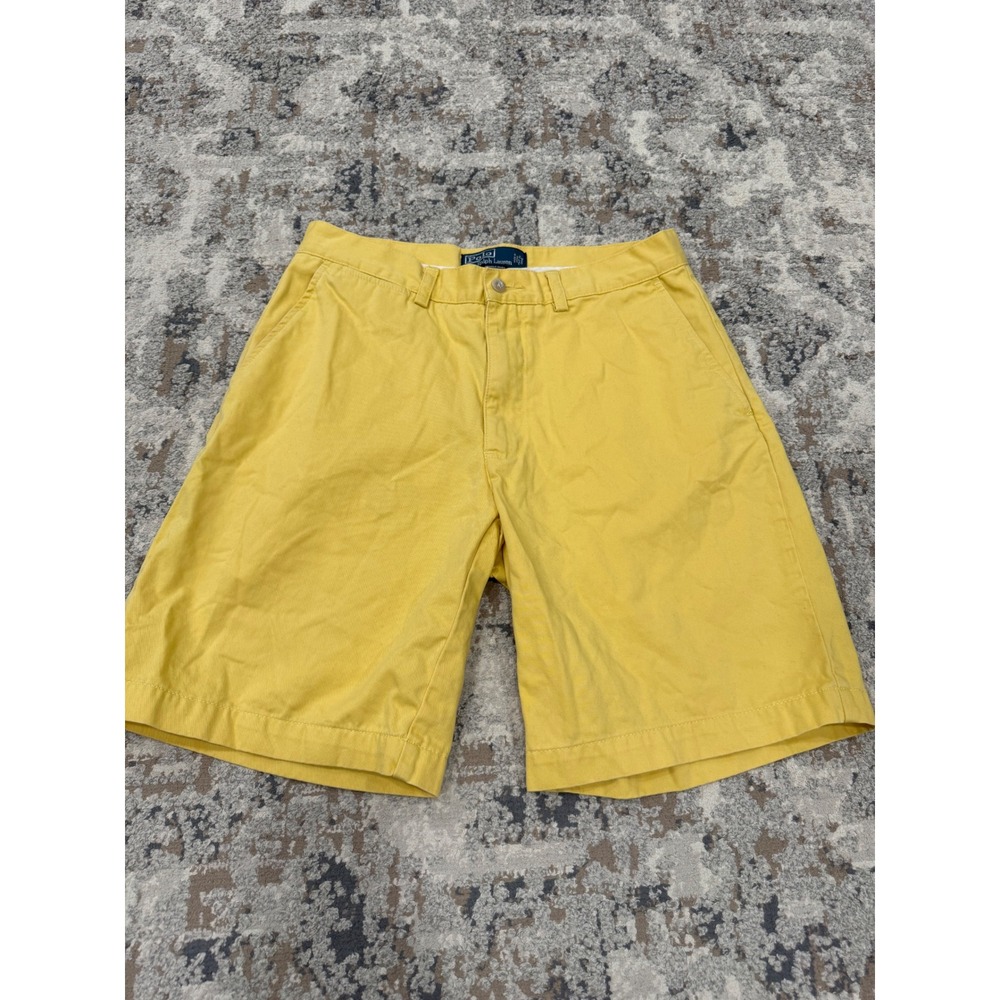 Polo Ralph Lauren Prospect Short Mens 31 Yellow Cotton Chino Twill